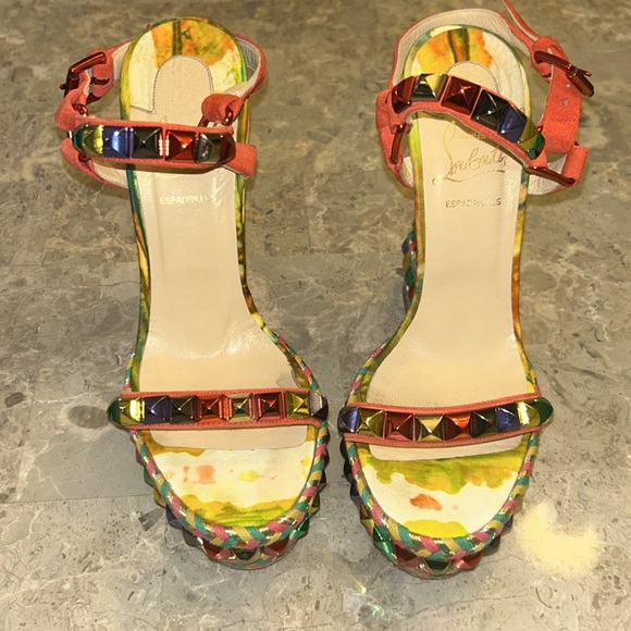 Christian Louboutin Wedge Sz 37 - Picture 4 of 7